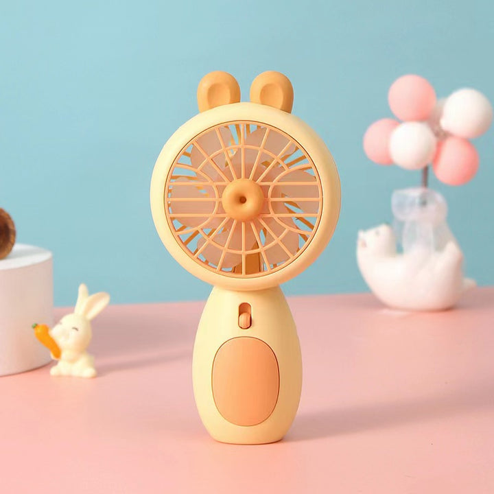 Women's Portable Handheld Fan with Cute Ears Bowlift
