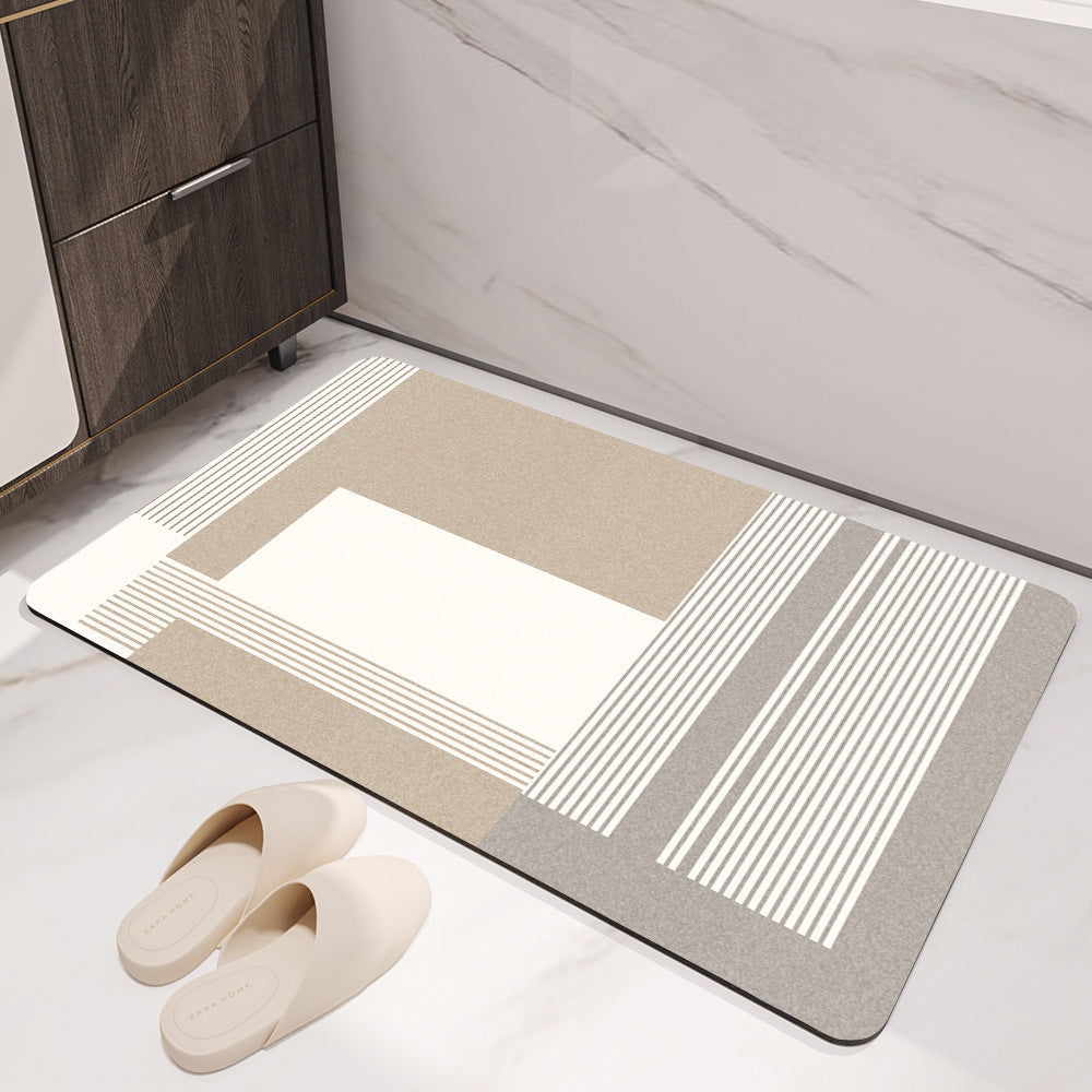 Geometric Patterned Bath Mat Bowlift