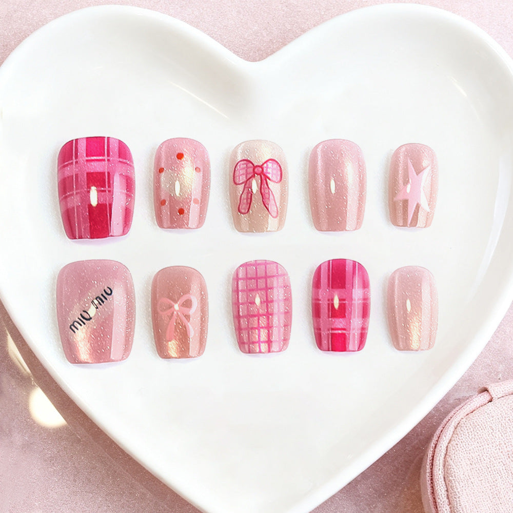 Decorative Press-On Nail Art Set Bowlift 1787542950