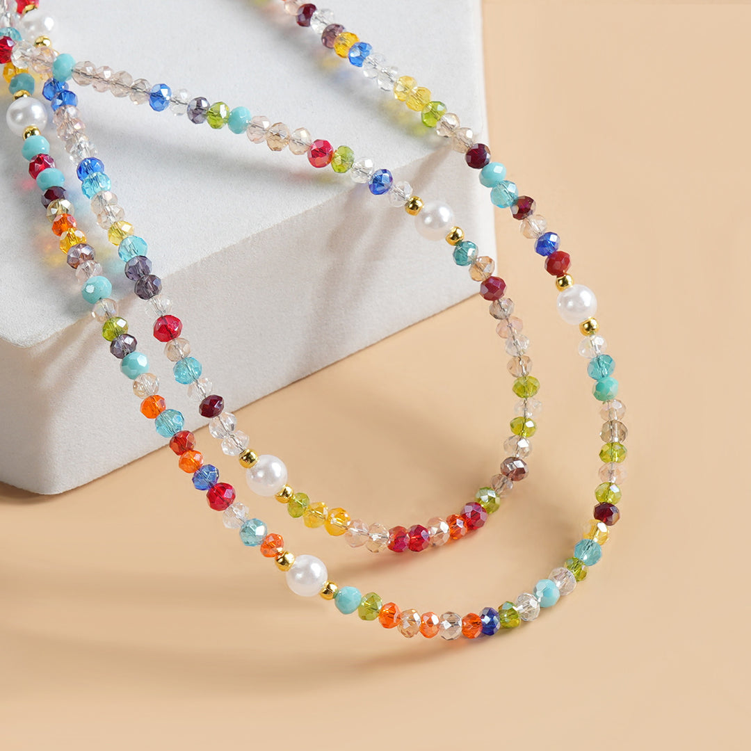 Decorative Colorful Beaded Eyewear Chain Bowlift