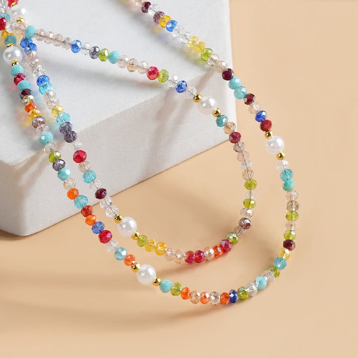 Decorative Colorful Beaded Eyewear Chain Bowlift