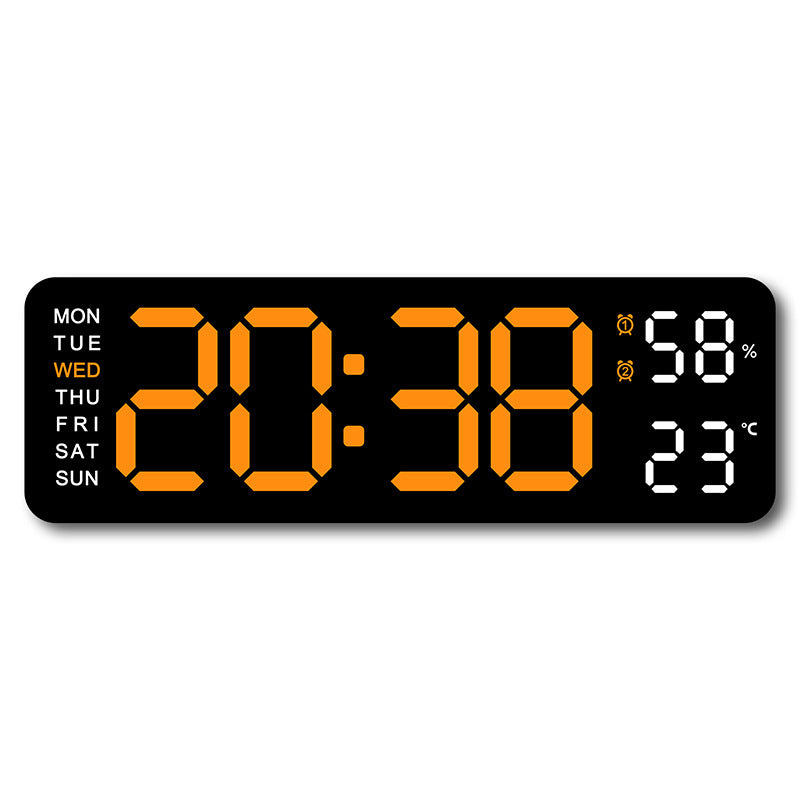 Digital wall clock with temperature and humidity display Bowlift