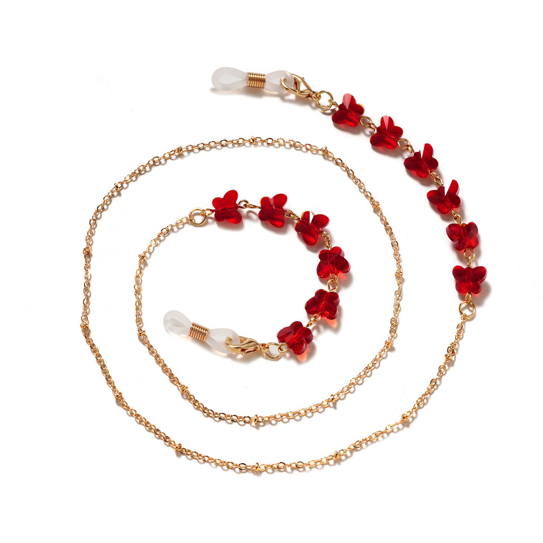 Floral Embellished Eyewear Chain Bowlift
