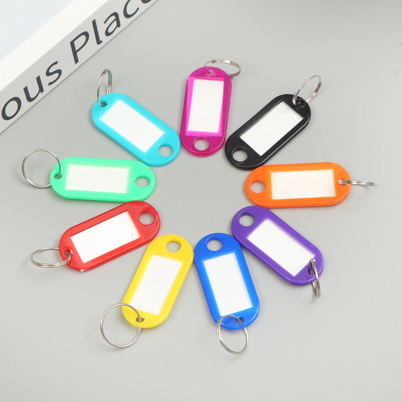 Unisex label tags with key ring and writable field Bowlift