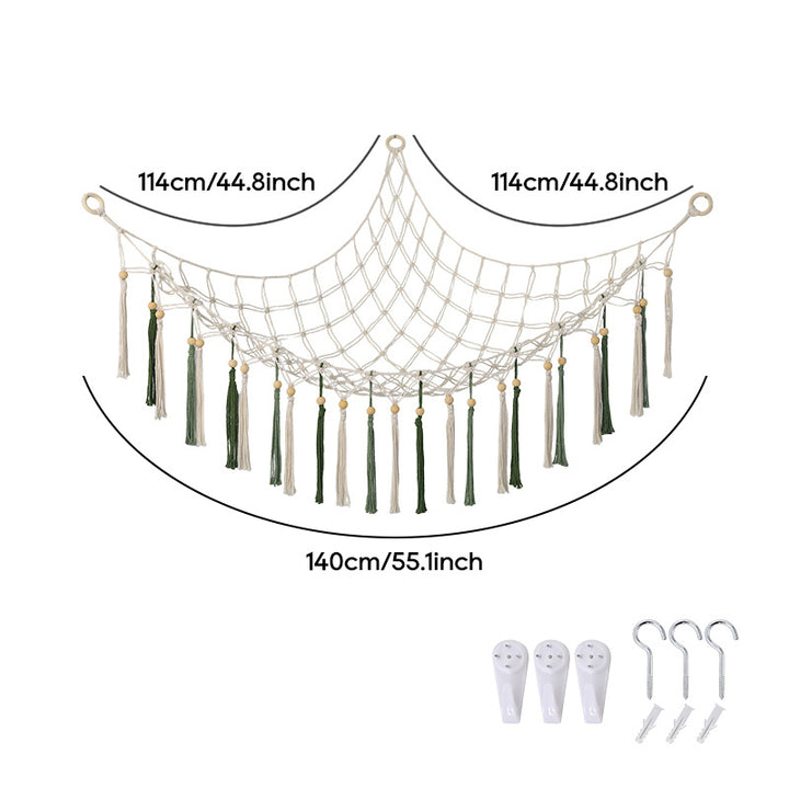 Macramé Wall Hanging Storage Hammock