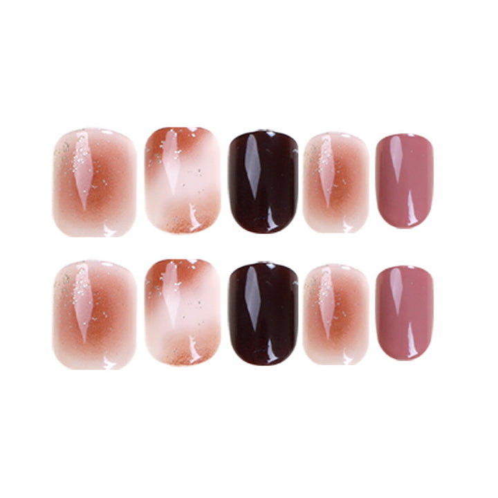 Elegant Nail Art with Glitter and Ombre Effect Bowlift