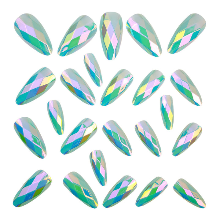Art nails with faceted glitter design Bowlift