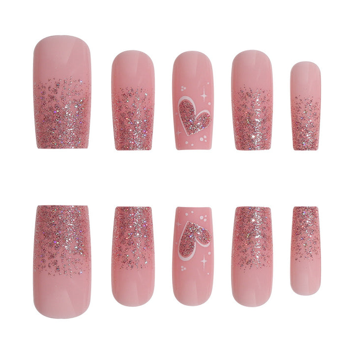 Elegant Glittery Press-On Nail Set Bowlift
