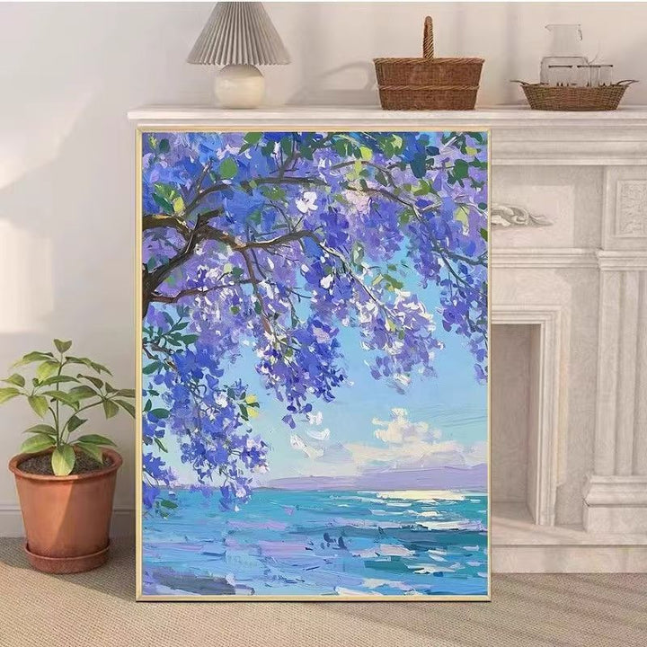Lush Lavender Floral Canvas Art Print Bowlift