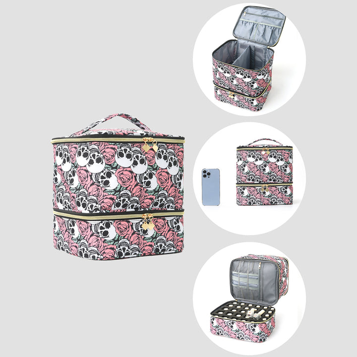 Cosmetic storage bag with two separate compartments Bowlift