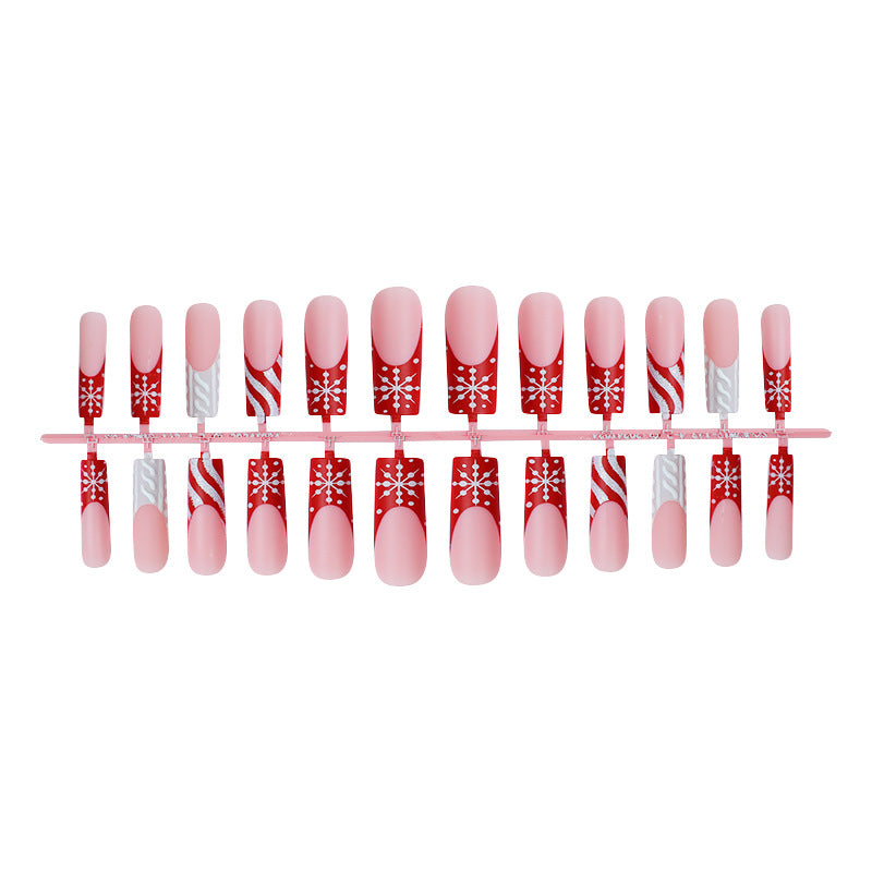 Festive Holiday Press-On Nail Art Set Bowlift