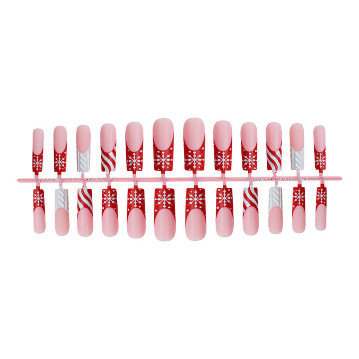 Festive Holiday Press-On Nail Art Set Bowlift