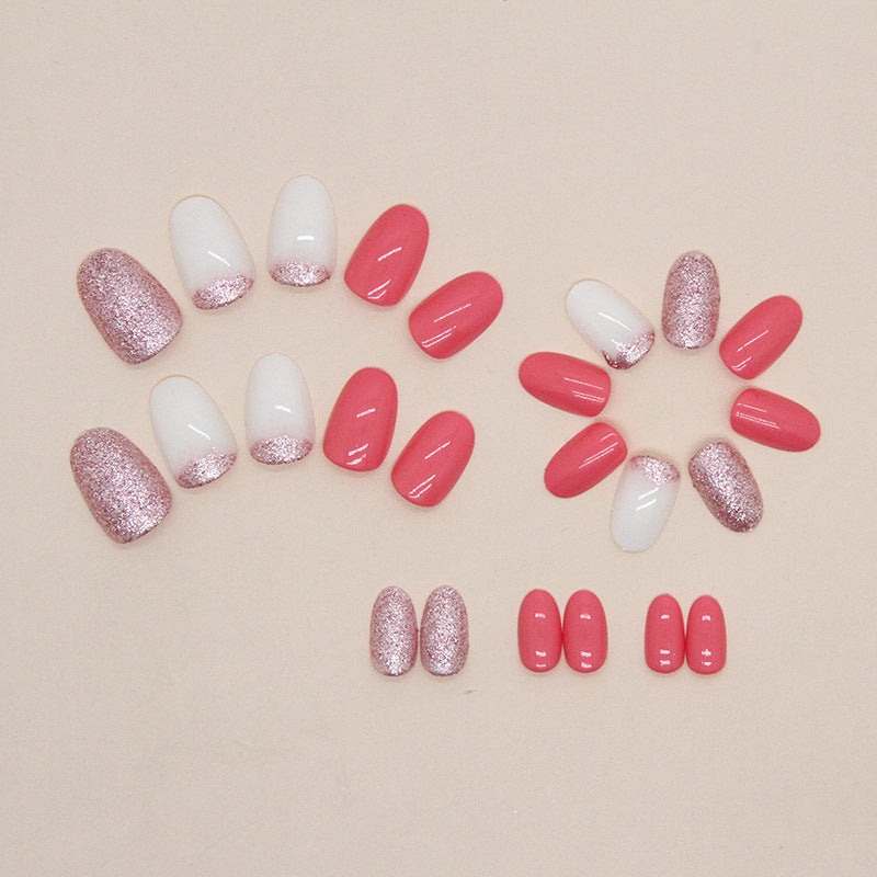Glittering Press-On Nail Art Set Bowlift