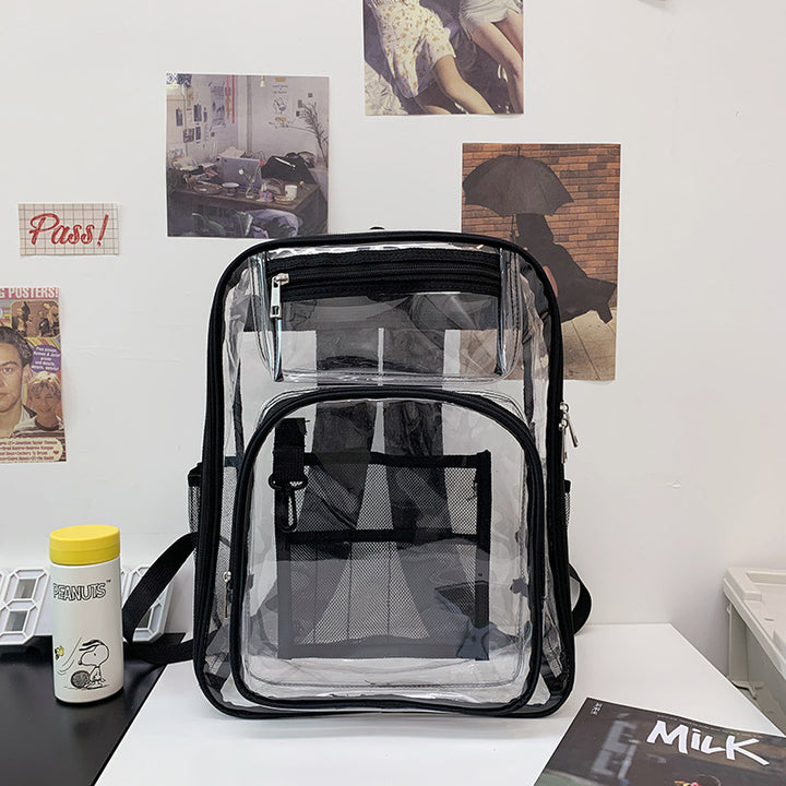 Transparent Multi-Pocket Clear School Backpack Bowlift