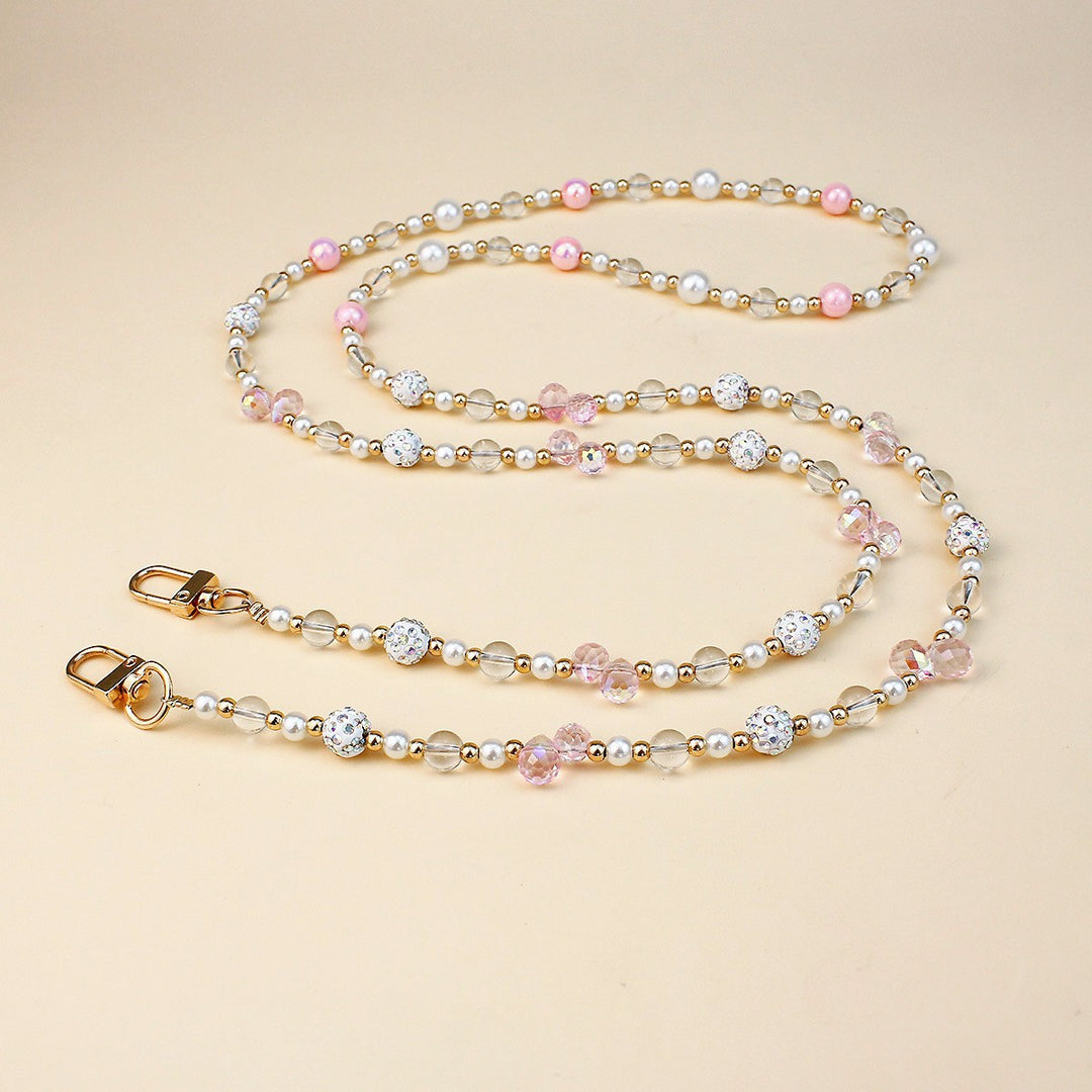 Heart-Designed Beaded Eyewear Chain Bowlift