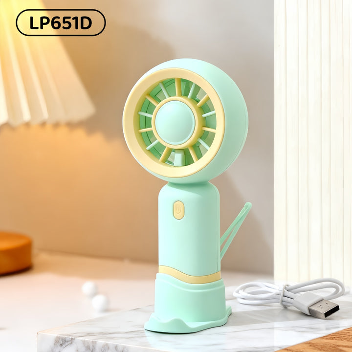 Women's Portable USB Hand Fan with Ergonomic Handle Bowlift