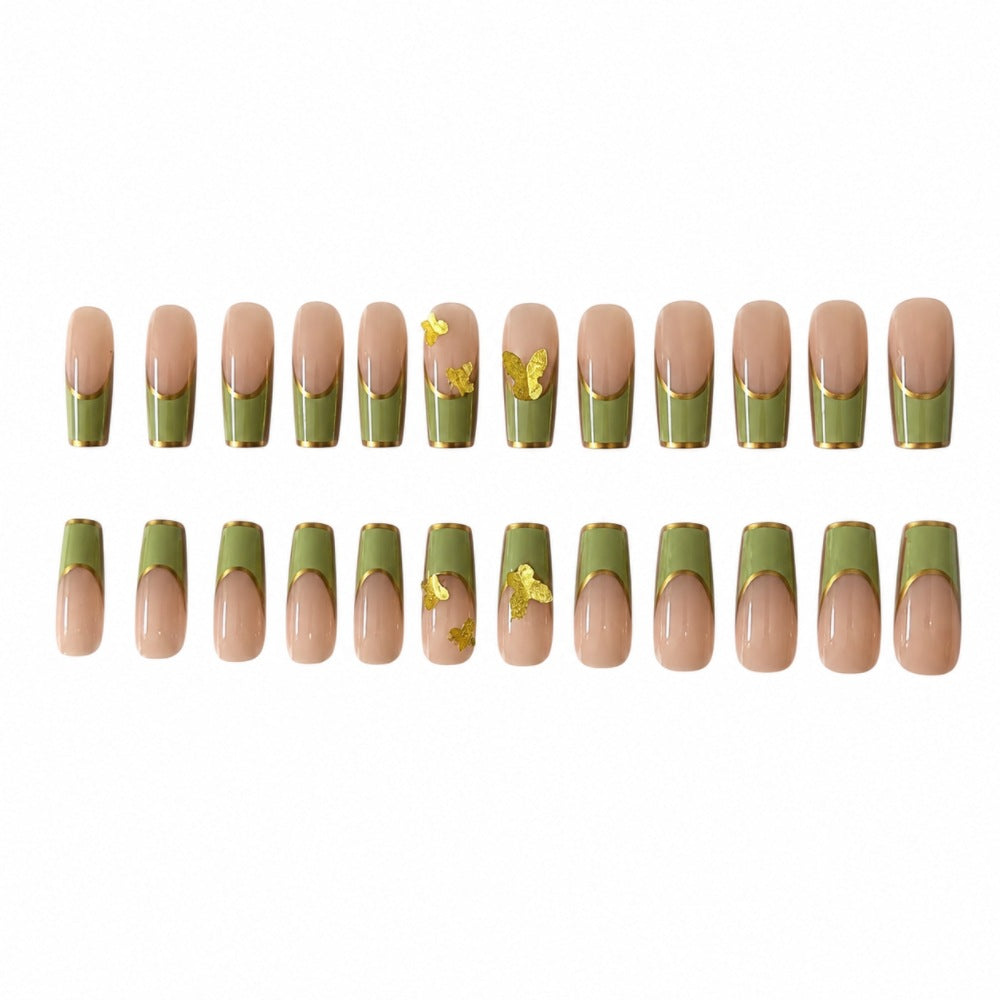 Artificial nails with elegant floral and delicate design Bowlift