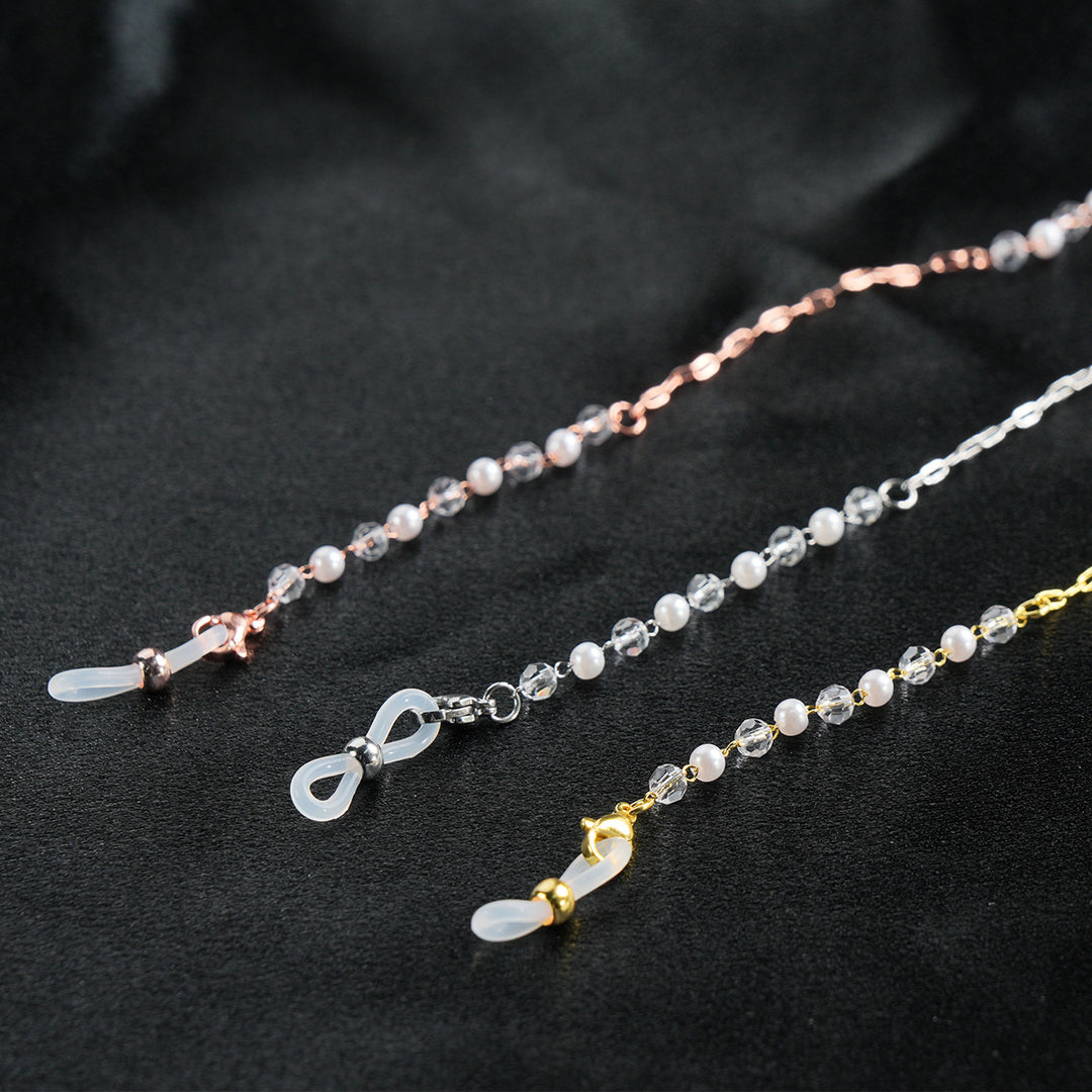 Elegant Pearl-Accented Eyewear Chain Bowlift