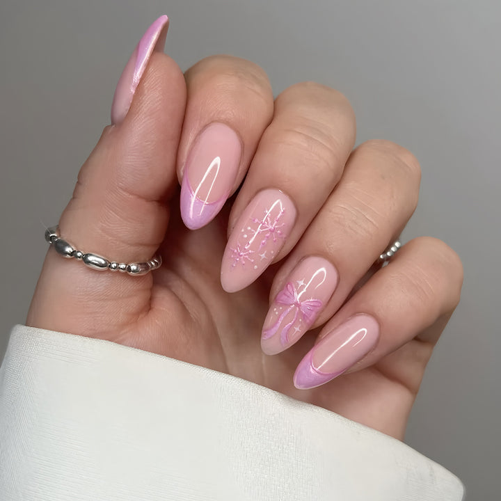 Elegant Butterfly Design Press-On Nails Bowlift