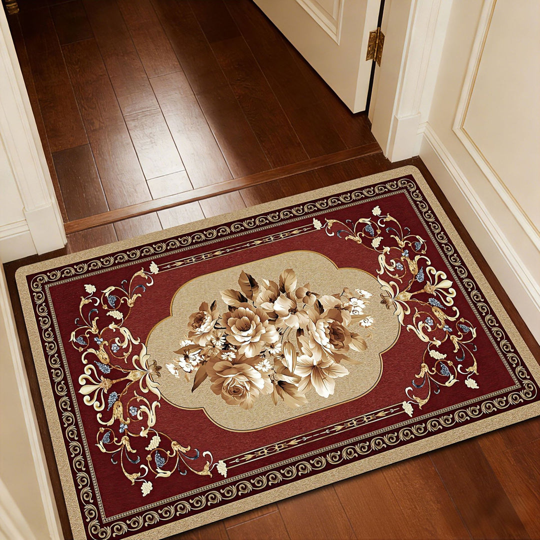 Luxurious Floral Pattern Bath Mat Bowlift