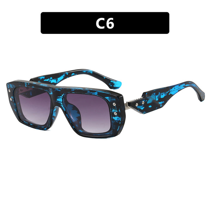 Women's fashionable square glasses with multicolored transparent frame Bowlift