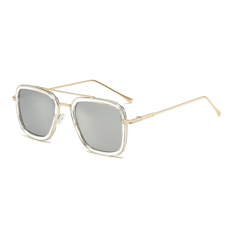 Women's fashionable square sunglasses with glamorous metal frame Bowlift