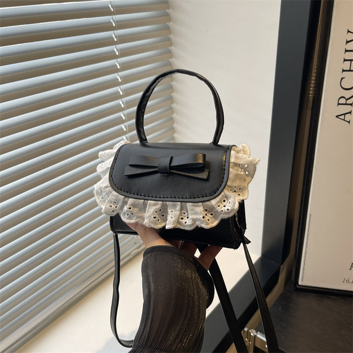 Elegant Ruffled Bow Crossbody Handbag Bowlift