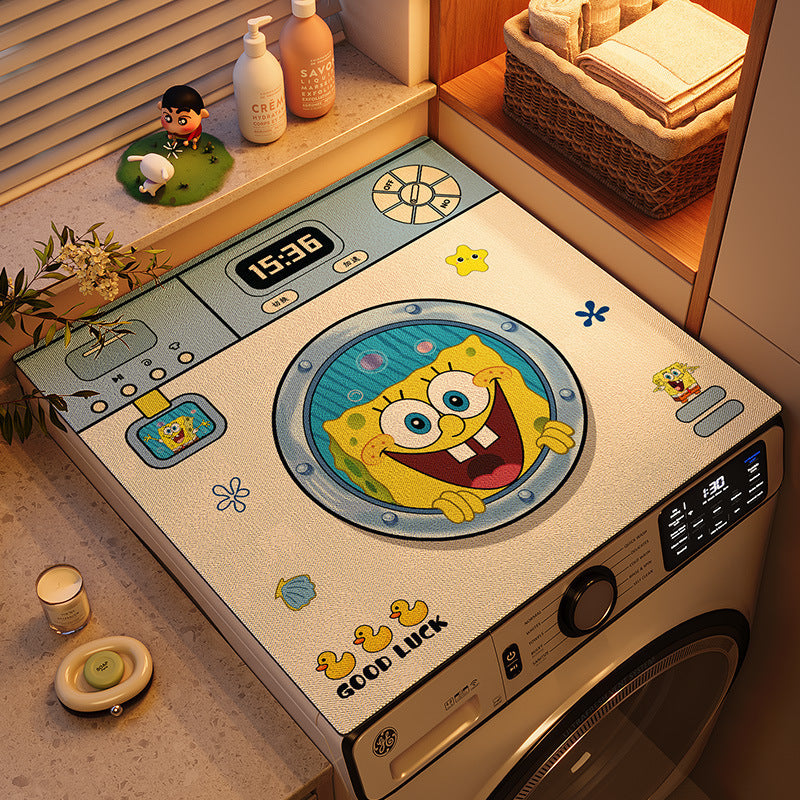 Fun Character-Themed Washing Machine Mat