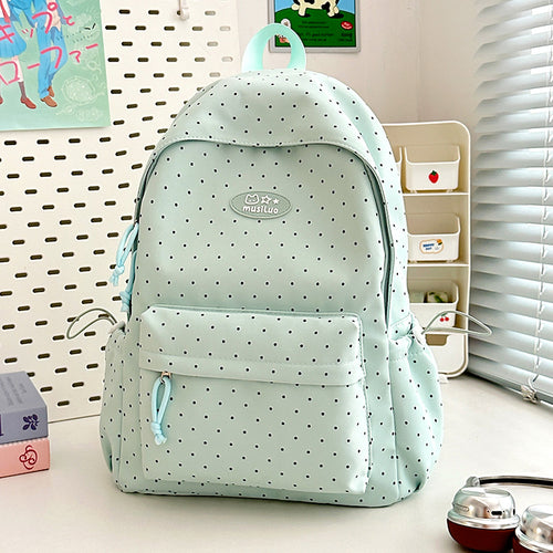 Polka Dot Patterned Backpack
