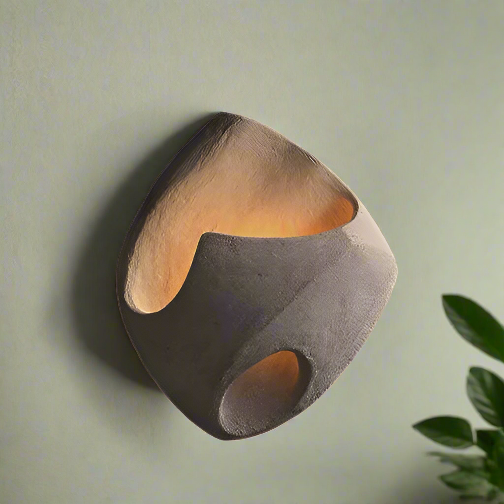 BowLift | Wall lamp made of Polystyrene in Wabi-Sabi Style
