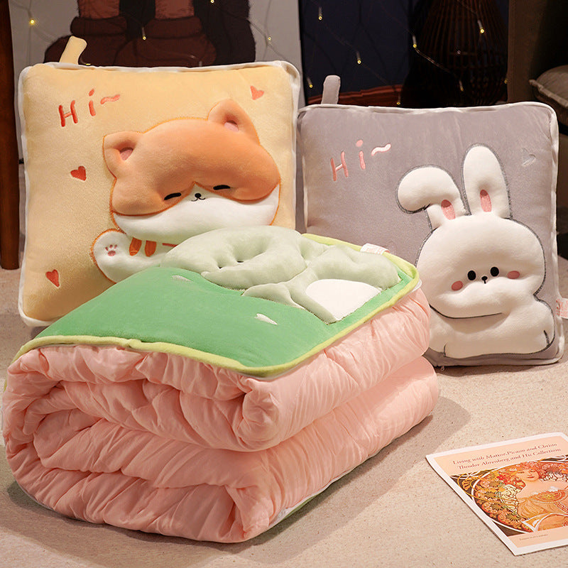 Plush Dog Cushion and Blanket Set Bowlift