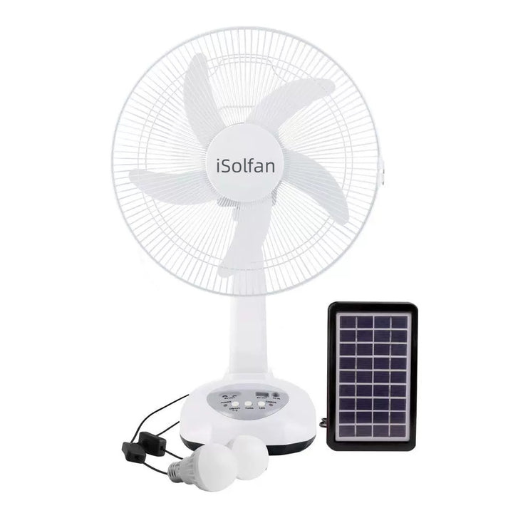 Women portable solar fan with integrated LED light and remote control Bowlift