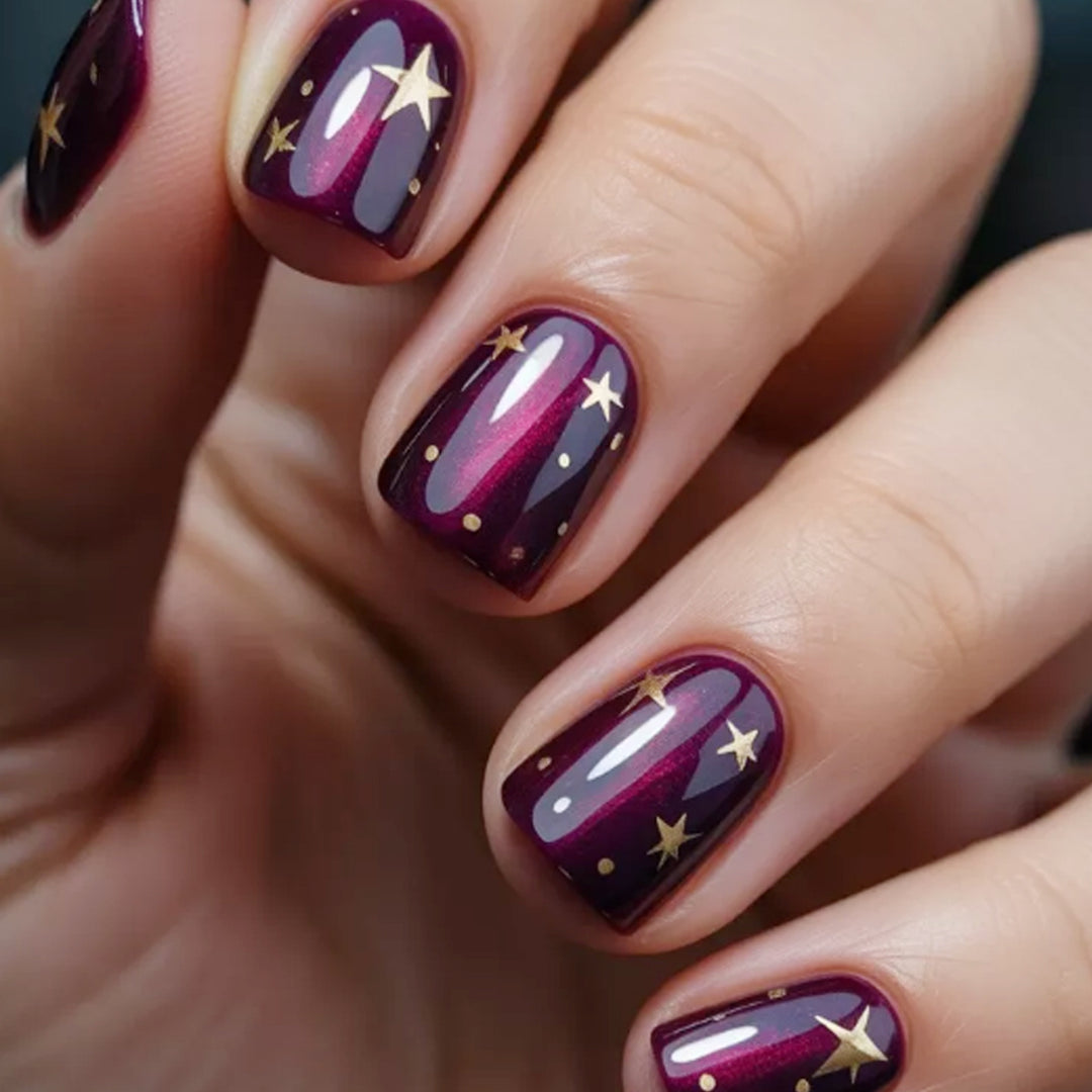 Starry Night Nail Art Design Bowlift