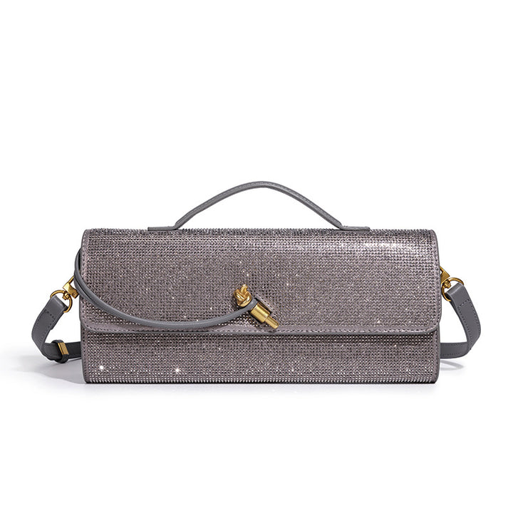 Elegant Rhinestone-Embellished Evening Clutch Bowlift