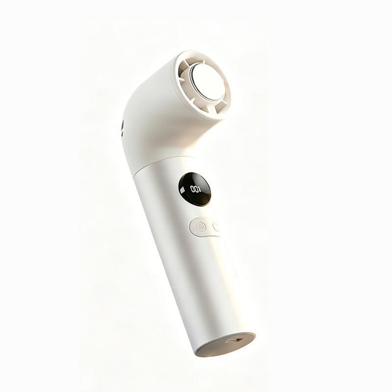 Women's portable handheld fan with digital display Bowlift