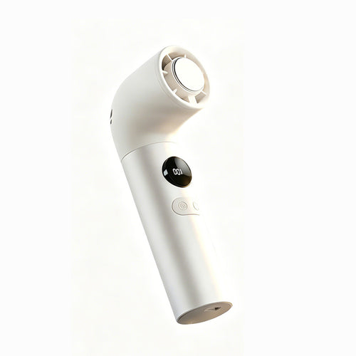 Women's portable handheld fan with digital display Bowlift