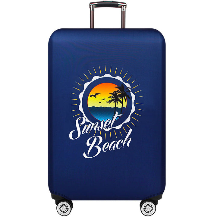 Women's Hard Shell Suitcase with Trendy Surf Motif Bowlift