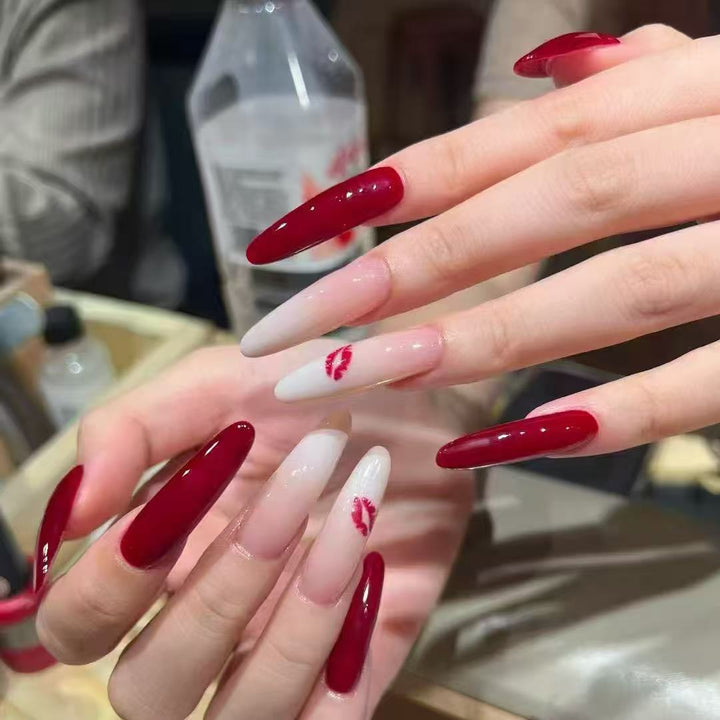 Artistic Long Stiletto Nail Enhancements Bowlift