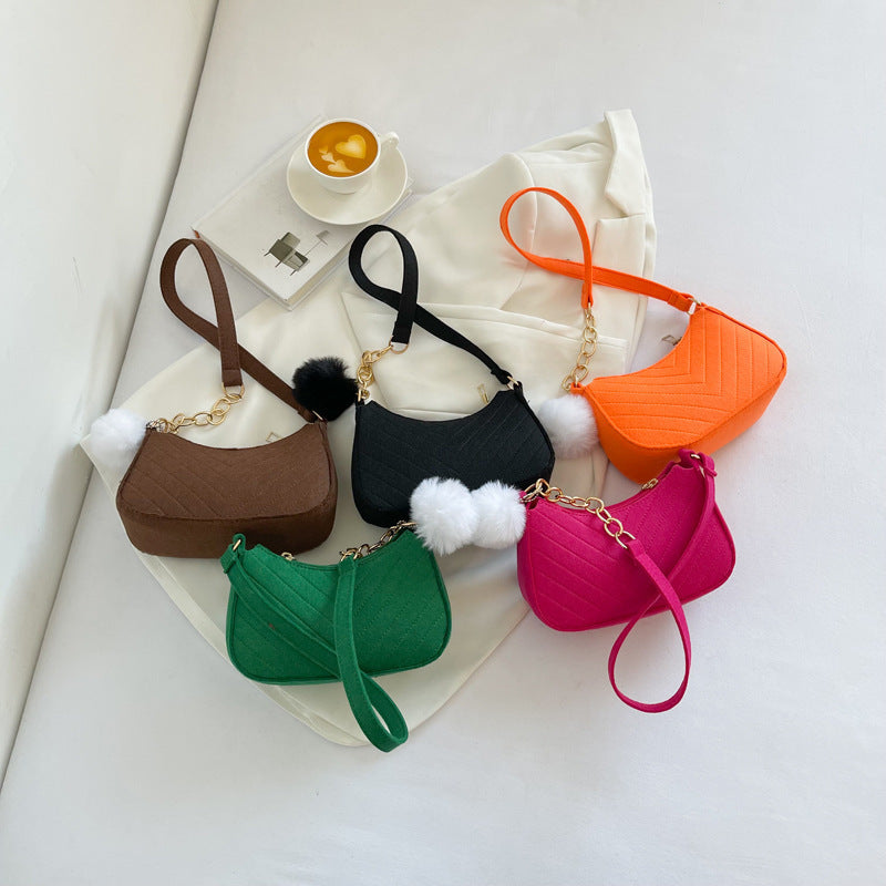 WoStylish Faux Fur Mini Handbag Bowlift