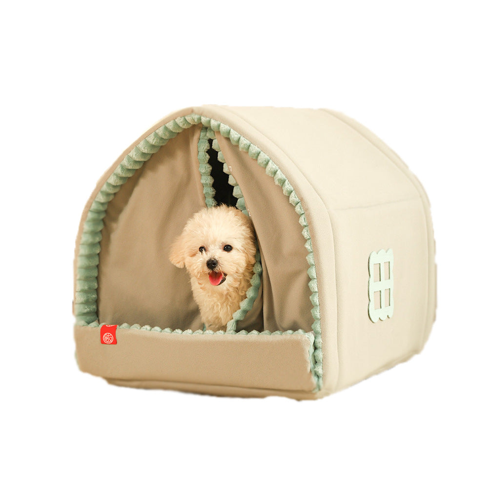 Cozy Enclosed  House  Dog Bed