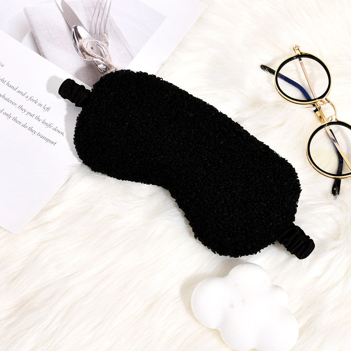 Women's cuddly thermo sleep mask made of teddy fleece with adjustable satin band Bowlift