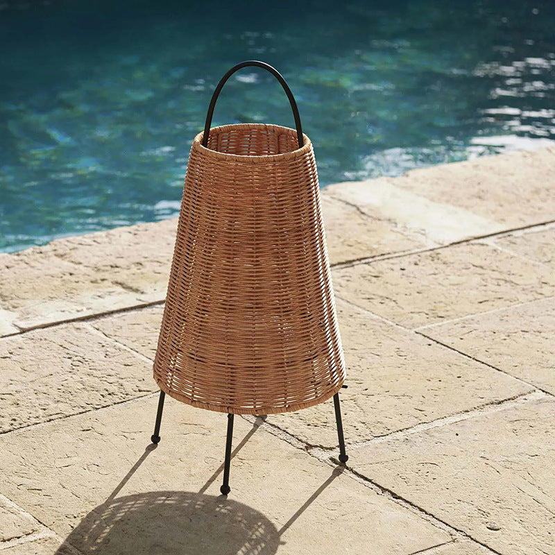 Portable Rattan Lantern Bowlift