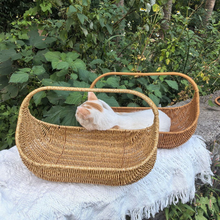 Women's oval basket for creative storage Bowlift