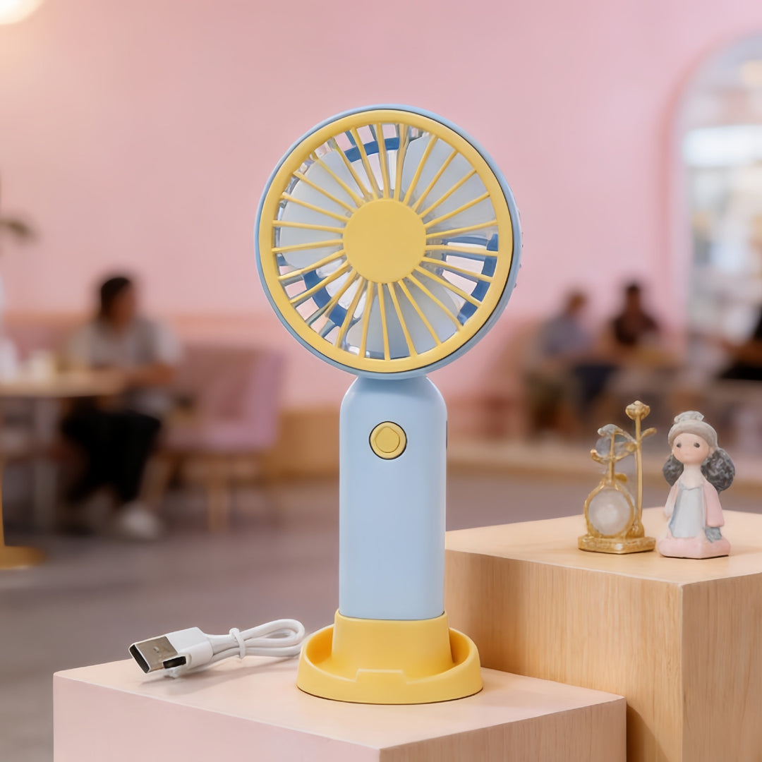 Ladies portable mini handheld fan with ergonomics and USB connection Bowlift