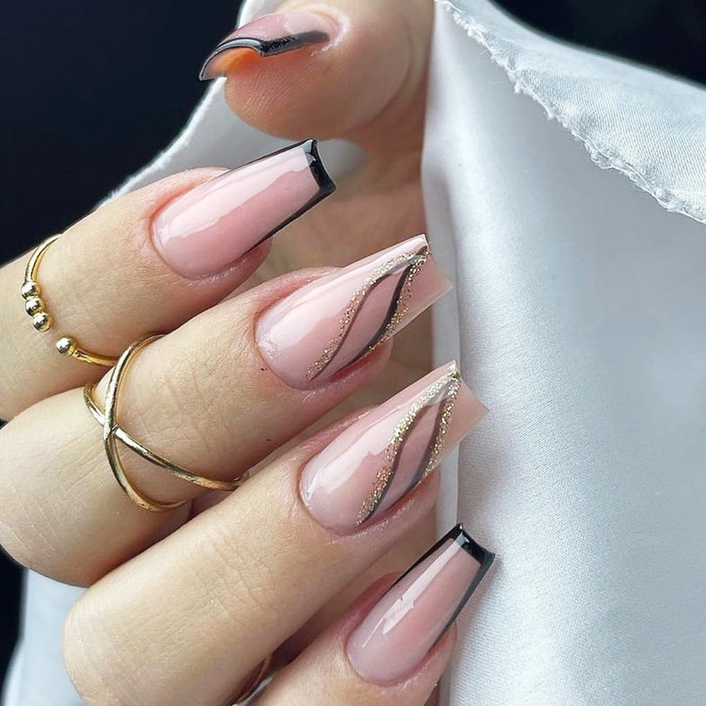 Artful Nail Extensions with Elegant Design Bowlift