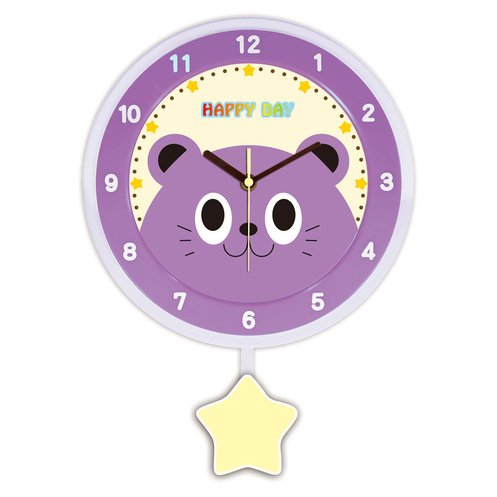 Wall clock with colorful animal design Bowlift