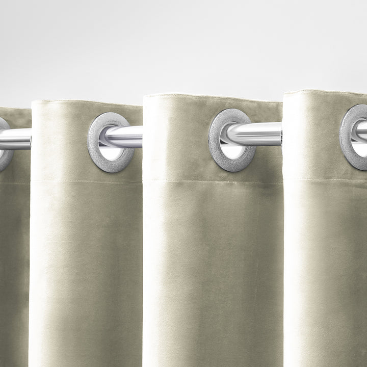 Velvet Grommet Top Curtain Bowlift
