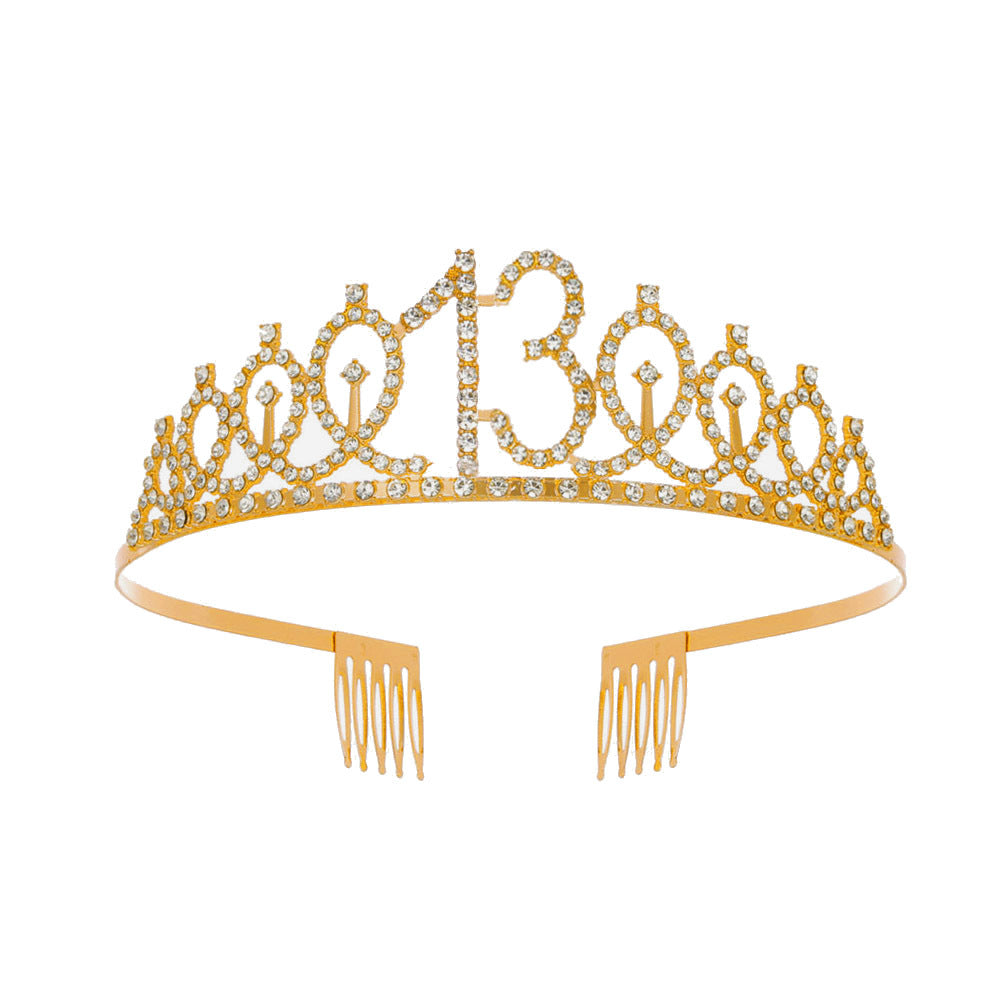 Women's Crystal-Embellished Tiara with Elegant Design Bowlift