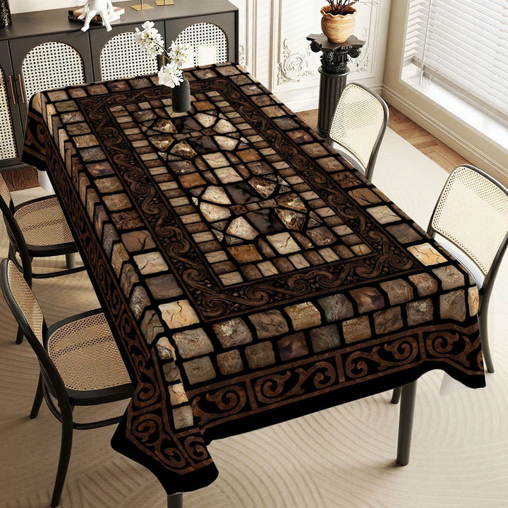 Decorative Stone Pattern Tablecloth