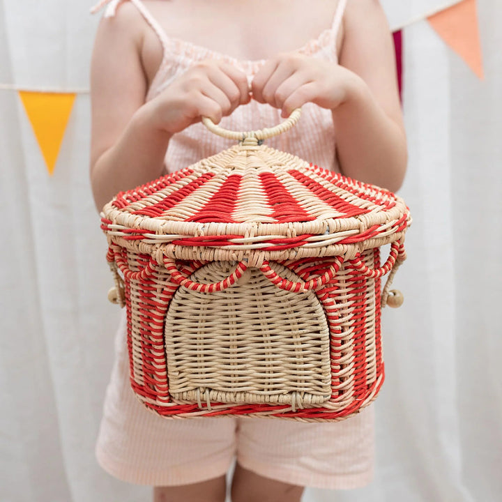 Decorative Woven Pet House Bowlift